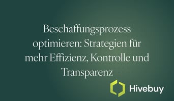 Beschaffungsprozess optimieren: Strategien für mehr Effizienz, Kontrolle und Transparenz