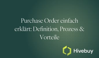 Purchase Order im Einkauf